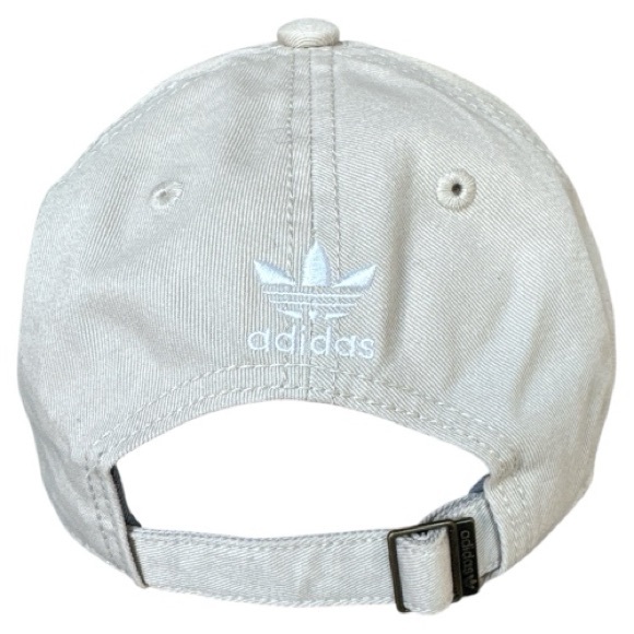 Adidas Beige Cotton Embroidered Logo Adjustable Strap Baseball Cap - Picture 3 of 7